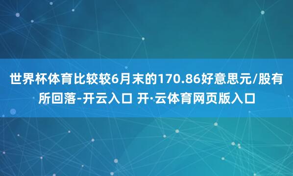 世界杯体育比较较6月末的170.86好意思元/股有所回落-开云入口 开·云体育网页版入口