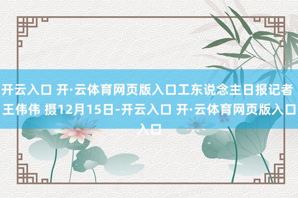开云入口 开·云体育网页版入口工东说念主日报记者 王伟伟 摄12月15日-开云入口 开·云体育网页版入口